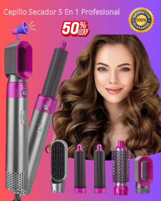 Cepillo Secador 5 En 1 Profesional